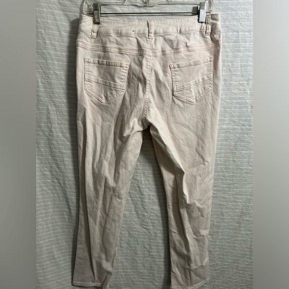 Eric Peach Jeans w/embroidered design on front Light Peach/Pink Size 10 - Picture 6 of 6